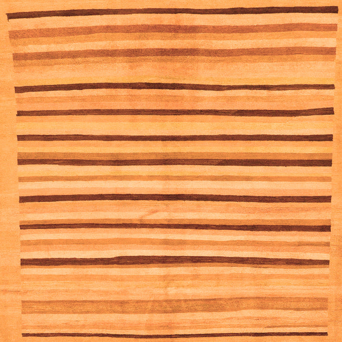 Square Solid Orange Modern Rug, abs257org
