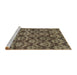 Sideview of Machine Washable Abstract Dark Brown Rug, wshabs258