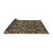 Sideview of Abstract Dark Brown Modern Rug, abs258