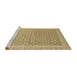 Sideview of Machine Washable Abstract Cinnamon Brown Rug, wshabs2580