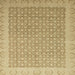 Square Abstract Cinnamon Brown Oriental Rug, abs2580