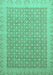 Machine Washable Oriental Turquoise Traditional Area Rugs, wshabs2580turq