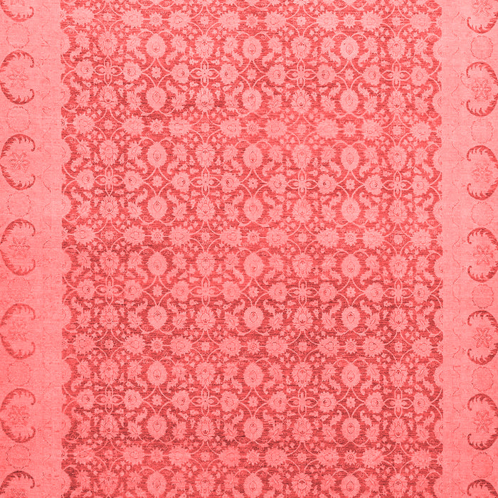 Machine Washable Oriental Red Traditional Rug, wshabs2580red