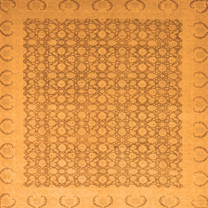 Square Oriental Orange Traditional Rug, abs2580org