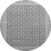 Round Oriental Gray Traditional Rug, abs2580gry