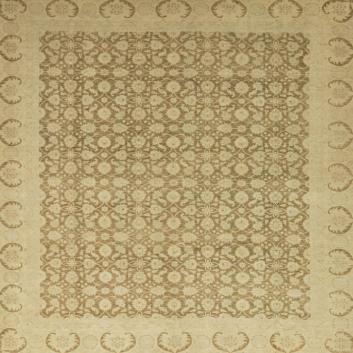 Square Machine Washable Abstract Cinnamon Brown Rug, wshabs2580