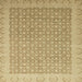 Square Machine Washable Abstract Cinnamon Brown Rug, wshabs2580