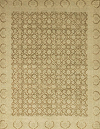 Machine Washable Abstract Cinnamon Brown Rug, wshabs2580