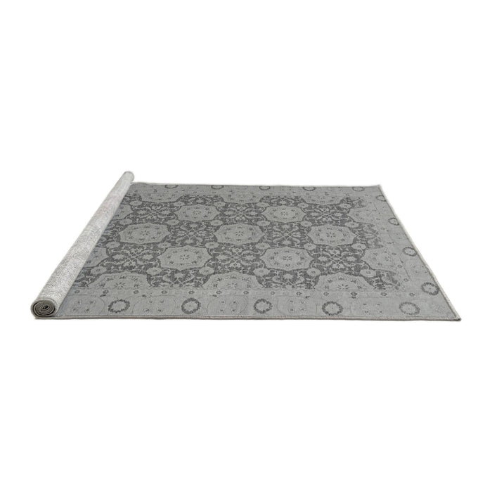 Sideview of Machine Washable Oriental Gray Traditional Rug, wshabs2581gry