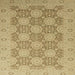 Square Abstract Cinnamon Brown Oriental Rug, abs2581