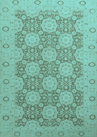 Oriental Light Blue Traditional Rug, abs2581lblu