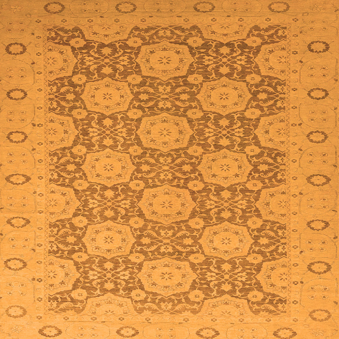 Square Oriental Orange Traditional Rug, abs2581org