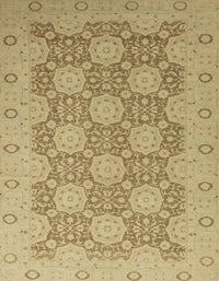 Machine Washable Abstract Cinnamon Brown Rug, wshabs2581