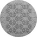 Round Oriental Gray Traditional Rug, abs2581gry