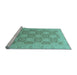 Sideview of Machine Washable Oriental Light Blue Traditional Rug, wshabs2581lblu