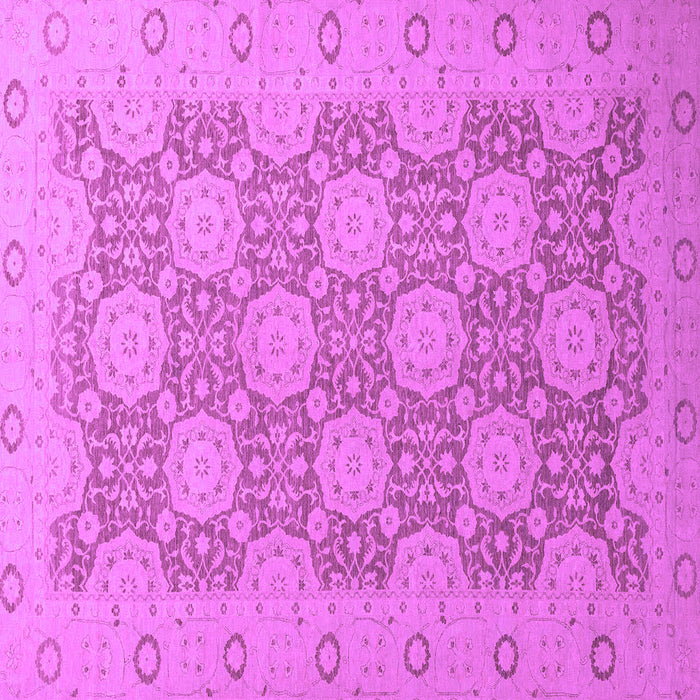 Square Machine Washable Oriental Purple Traditional Area Rugs, wshabs2581pur