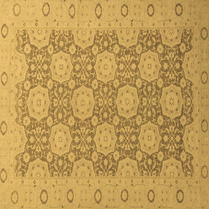 Square Machine Washable Oriental Brown Traditional Rug, wshabs2581brn