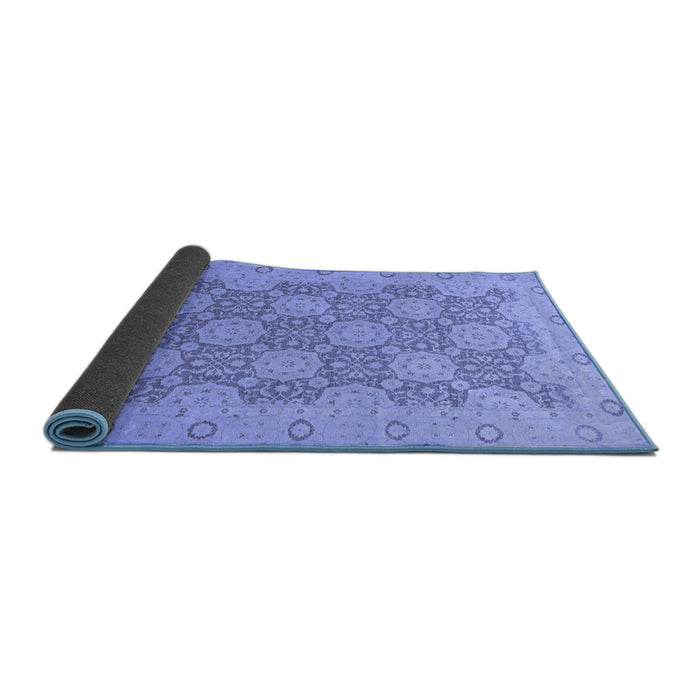 Sideview of Oriental Blue Traditional Rug, abs2581blu