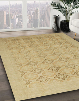 Machine Washable Abstract Orange Rug in a Family Room, wshabs2582