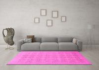 Machine Washable Oriental Pink Traditional Rug, wshabs2582pnk