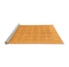 Sideview of Machine Washable Oriental Orange Traditional Area Rugs, wshabs2582org