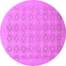 Round Oriental Purple Traditional Rug, abs2582pur