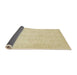 Sideview of Abstract Brown Gold Oriental Rug, abs2583