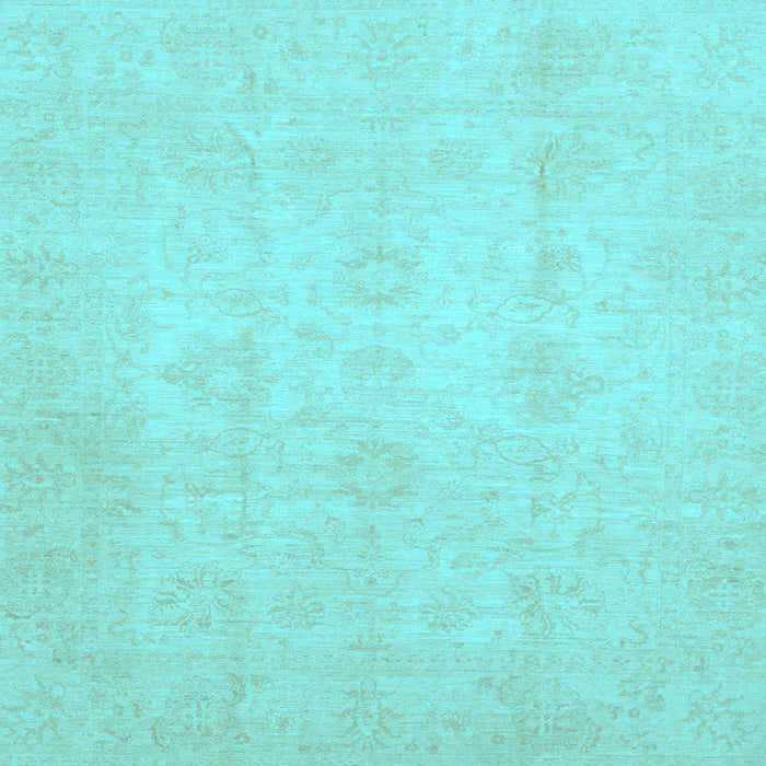 Square Oriental Light Blue Traditional Rug, abs2583lblu
