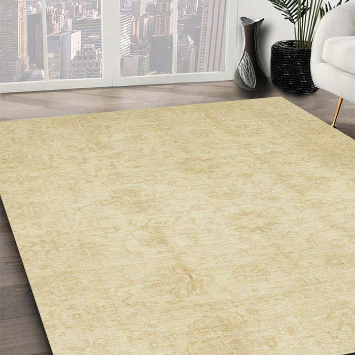 Machine Washable Abstract Brown Gold Rug in a Family Room, wshabs2583