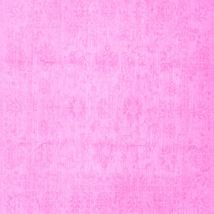 Square Oriental Pink Traditional Rug, abs2583pnk