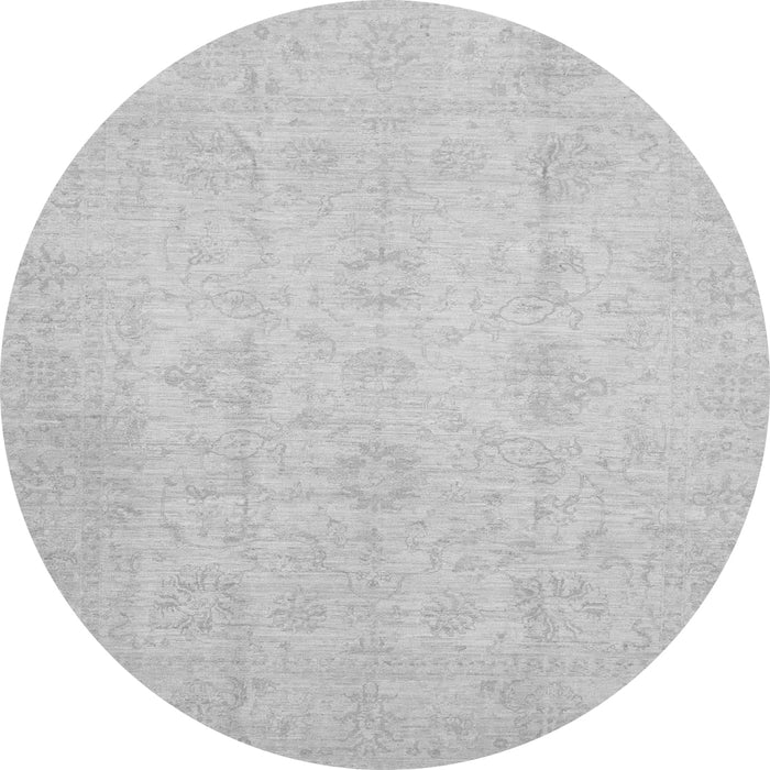 Round Oriental Gray Traditional Rug, abs2583gry