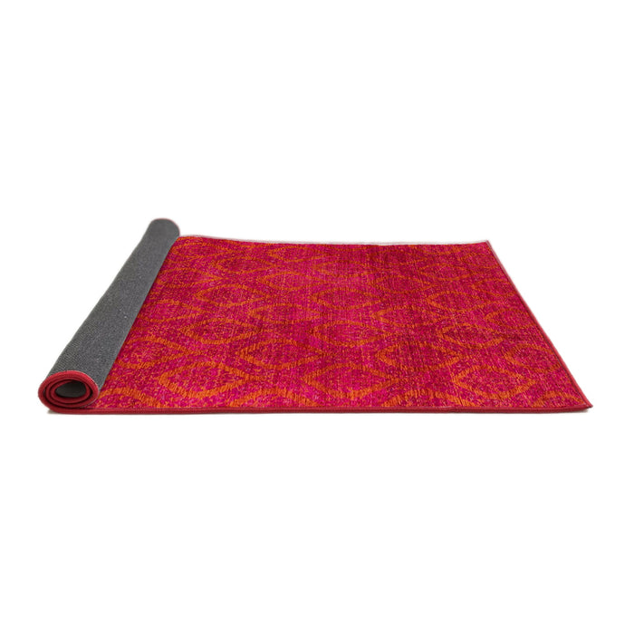 Sideview of Abstract Red Modern Rug, abs2584