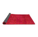 Sideview of Abstract Red Modern Rug, abs2584