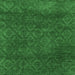 Square Abstract Emerald Green Modern Rug, abs2584emgrn