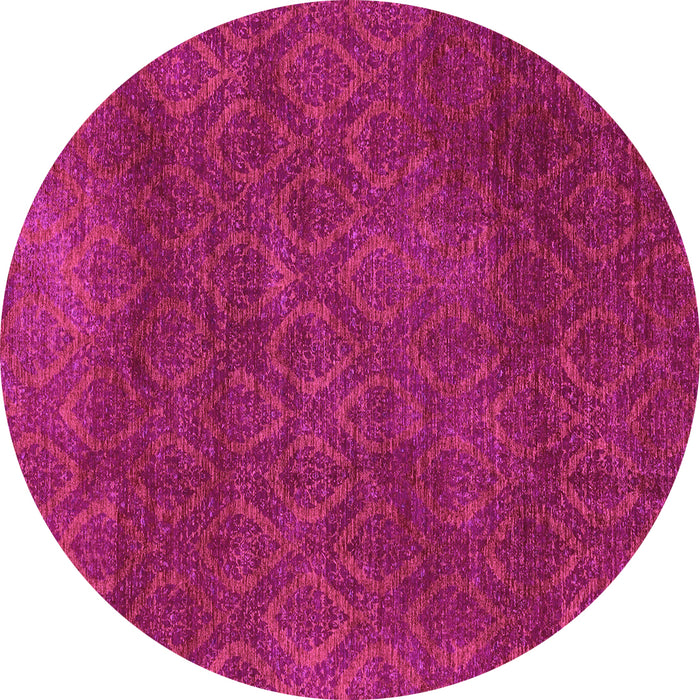 Round Machine Washable Abstract Purple Modern Area Rugs, wshabs2584pur