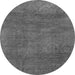 Round Abstract Gray Modern Rug, abs2584gry