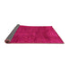 Sideview of Abstract Pink Modern Rug, abs2584pnk