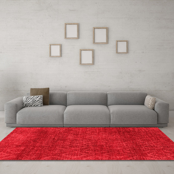 Modern Red Washable Rugs