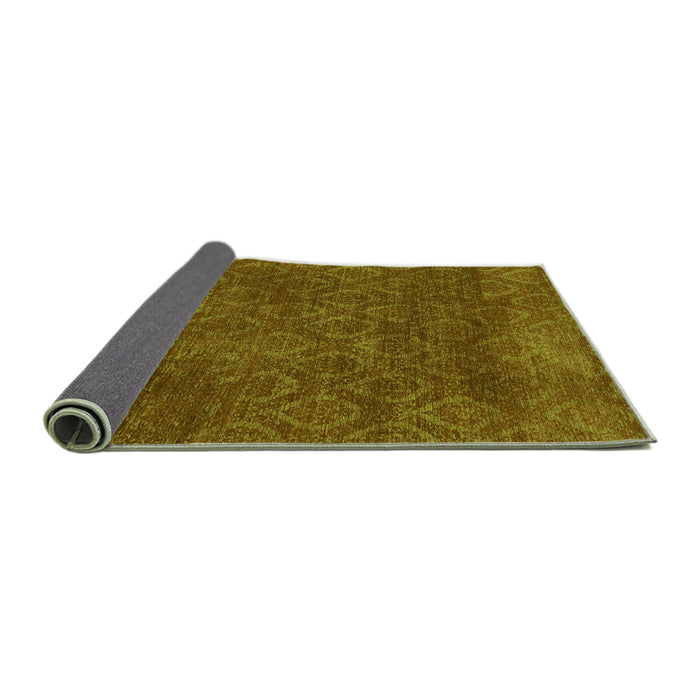 Sideview of Abstract Green Modern Rug, abs2584grn