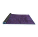 Sideview of Abstract Blue Modern Rug, abs2584blu