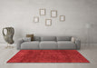 Machine Washable Abstract Brown Modern Rug in a Living Room,, wshabs2584brn