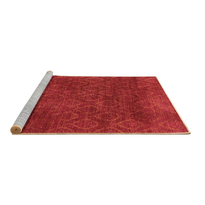 Sideview of Machine Washable Abstract Brown Modern Rug, wshabs2584brn