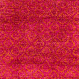 Square Machine Washable Abstract Red Rug, wshabs2584