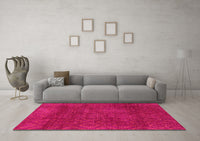 Machine Washable Abstract Pink Modern Rug, wshabs2584pnk