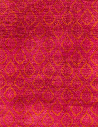 Machine Washable Abstract Red Rug, wshabs2584