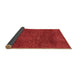 Sideview of Abstract Brown Modern Rug, abs2584brn