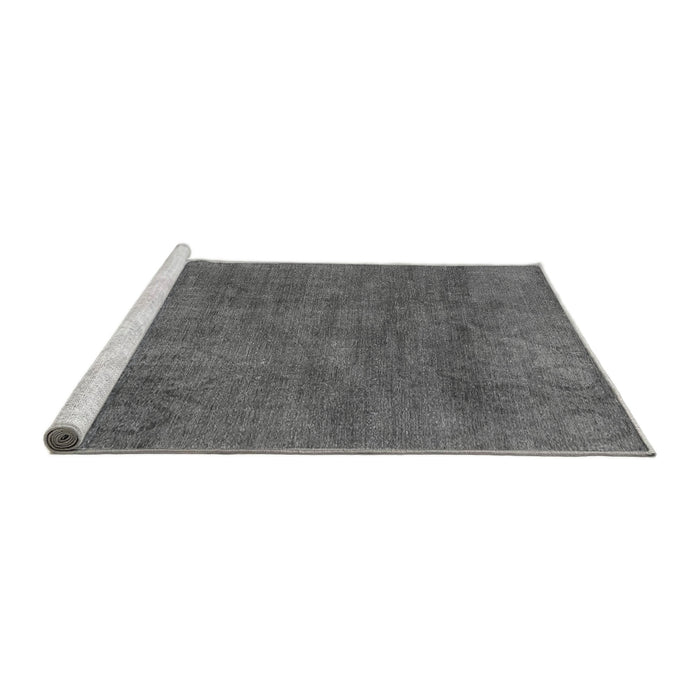 Sideview of Machine Washable Abstract Gray Modern Rug, wshabs2584gry