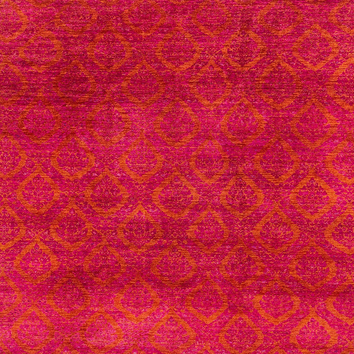 Square Abstract Red Modern Rug, abs2584