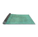 Sideview of Abstract Light Blue Modern Rug, abs2585lblu