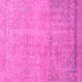 Square Machine Washable Abstract Pink Modern Rug, wshabs2585pnk